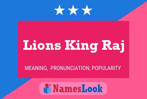 Pôster do nome Lions King Raj