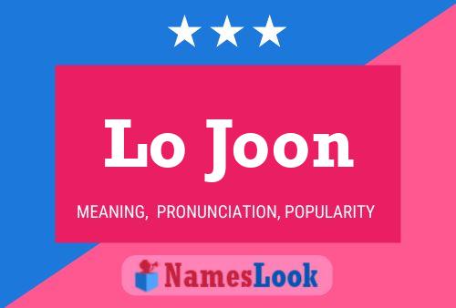 Pôster do nome Lo Joon