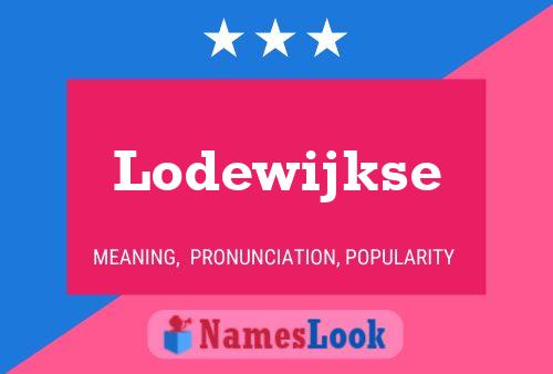 Pôster do nome Lodewijkse