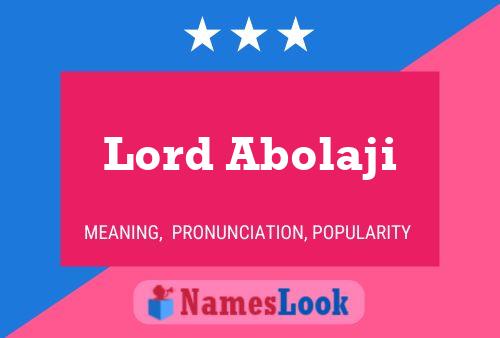 Pôster do nome Lord Abolaji