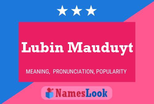 Pôster do nome Lubin Mauduyt