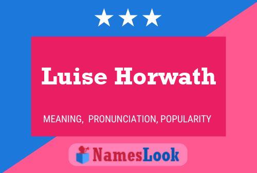 Pôster do nome Luise Horwath