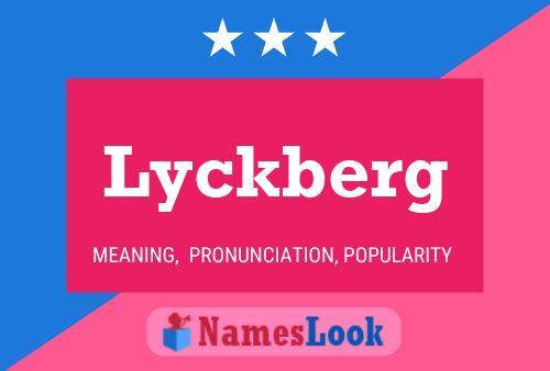 Pôster do nome Lyckberg