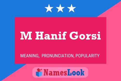 Pôster do nome M Hanif Gorsi