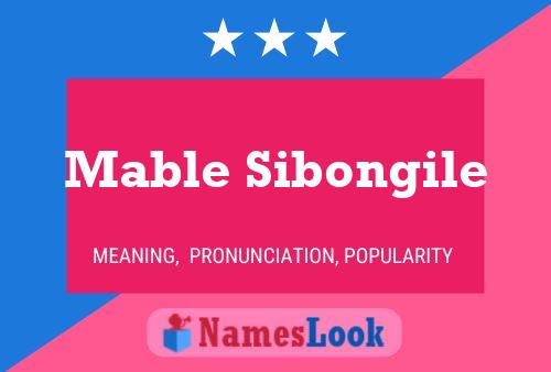 Pôster do nome Mable Sibongile