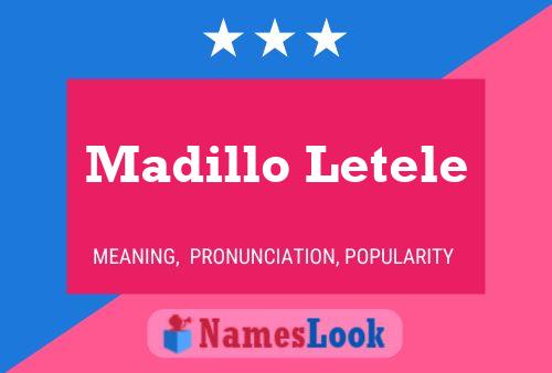 Pôster do nome Madillo Letele