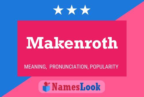 Pôster do nome Makenroth