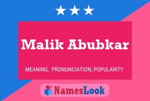 Pôster do nome Malik Abubkar