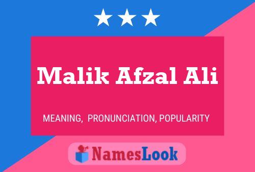 Pôster do nome Malik Afzal Ali