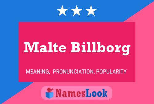 Pôster do nome Malte Billborg