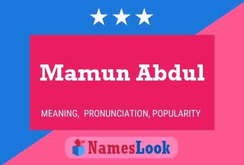 Pôster do nome Mamun Abdul