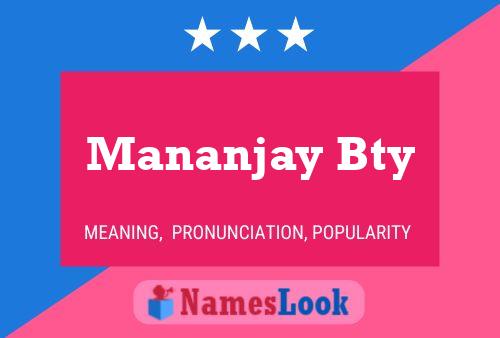 Pôster do nome Mananjay Bty