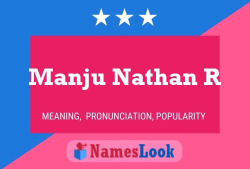 Pôster do nome Manju Nathan R