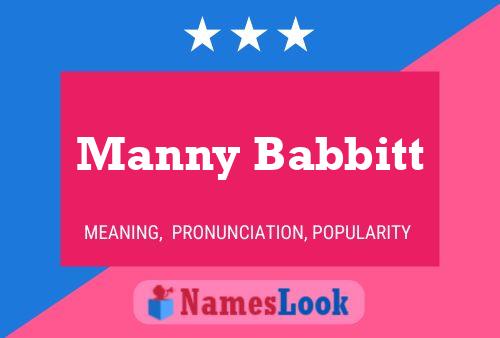 Pôster do nome Manny Babbitt