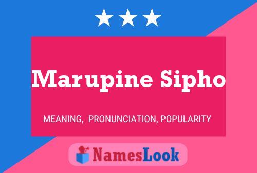 Pôster do nome Marupine Sipho