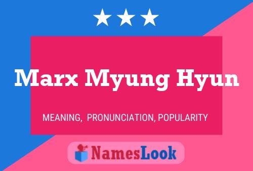 Pôster do nome Marx Myung Hyun