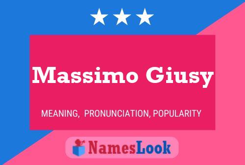 Pôster do nome Massimo Giusy