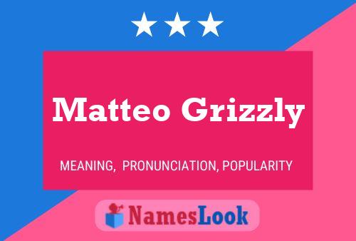 Pôster do nome Matteo Grizzly