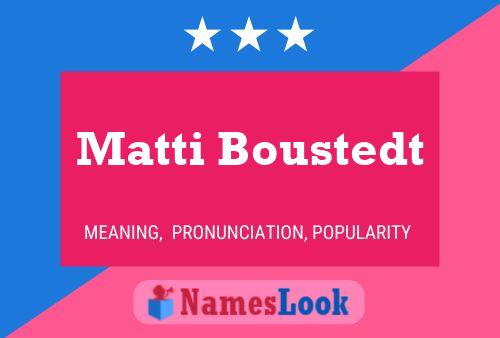 Pôster do nome Matti Boustedt