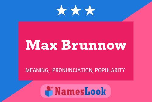 Pôster do nome Max Brunnow