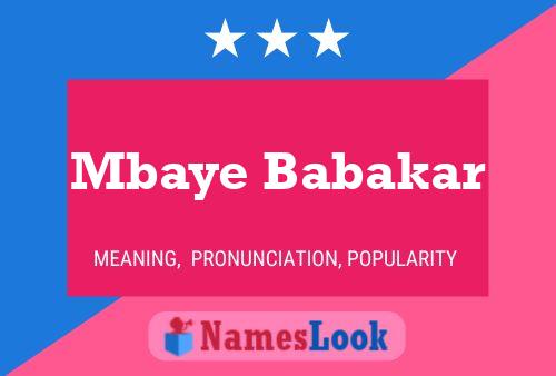 Pôster do nome Mbaye Babakar