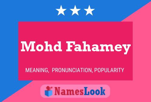 Pôster do nome Mohd Fahamey