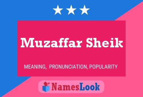 Pôster do nome Muzaffar Sheik