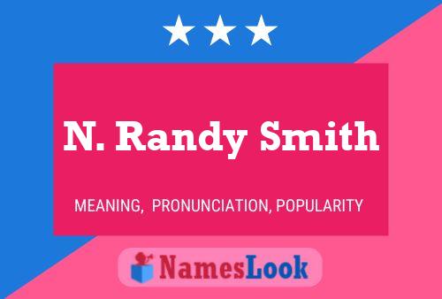 Pôster do nome N. Randy Smith