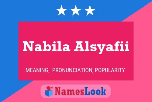 Pôster do nome Nabila Alsyafii