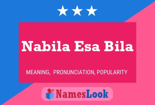 Pôster do nome Nabila Esa Bila