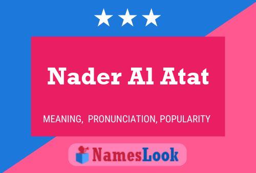 Pôster do nome Nader Al Atat