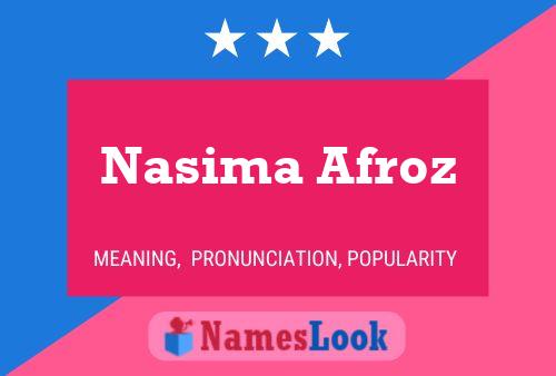 Pôster do nome Nasima Afroz