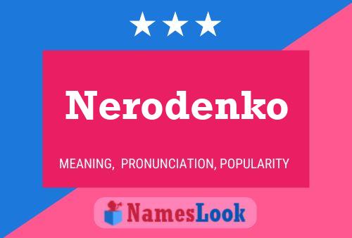 Pôster do nome Nerodenko