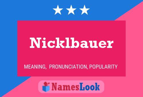 Pôster do nome Nicklbauer