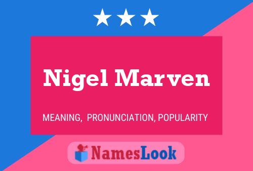 Pôster do nome Nigel Marven