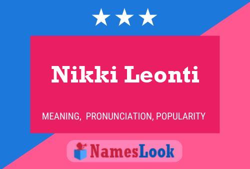 Pôster do nome Nikki Leonti