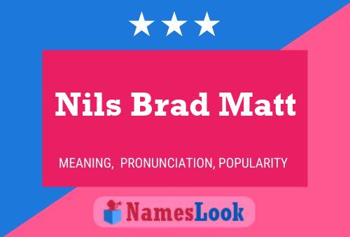 Pôster do nome Nils Brad Matt