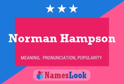 Pôster do nome Norman Hampson