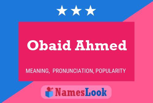 Pôster do nome Obaid Ahmed