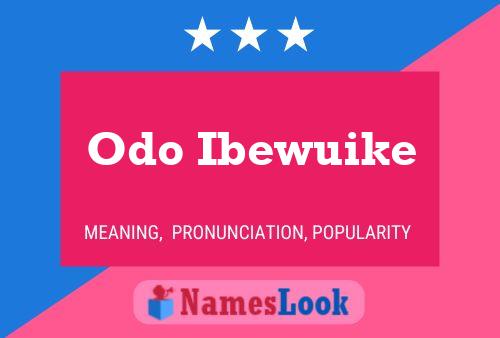 Pôster do nome Odo Ibewuike