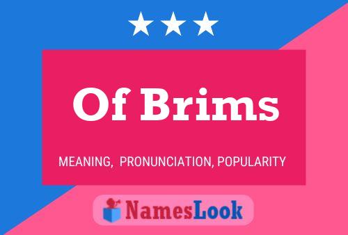 Pôster do nome Of Brims