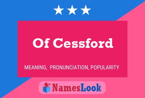 Pôster do nome Of Cessford