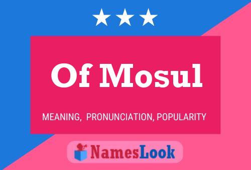 Pôster do nome Of Mosul