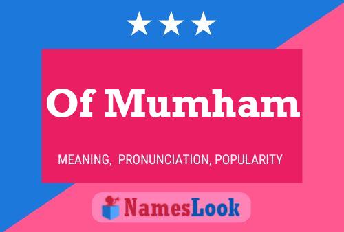 Pôster do nome Of Mumham