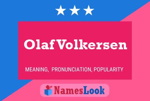 Pôster do nome Olaf Volkersen