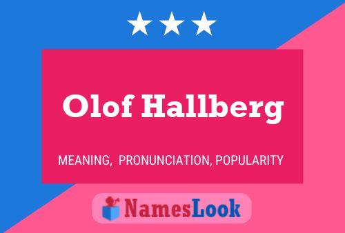 Pôster do nome Olof Hallberg