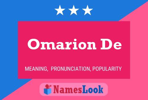 Pôster do nome Omarion De