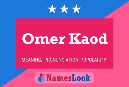 Pôster do nome Omer Kaod