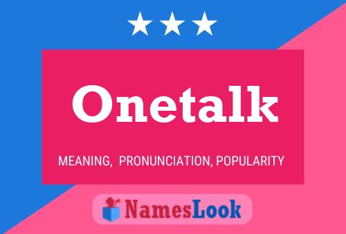 Pôster do nome Onetalk