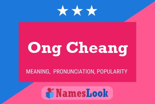 Pôster do nome Ong Cheang